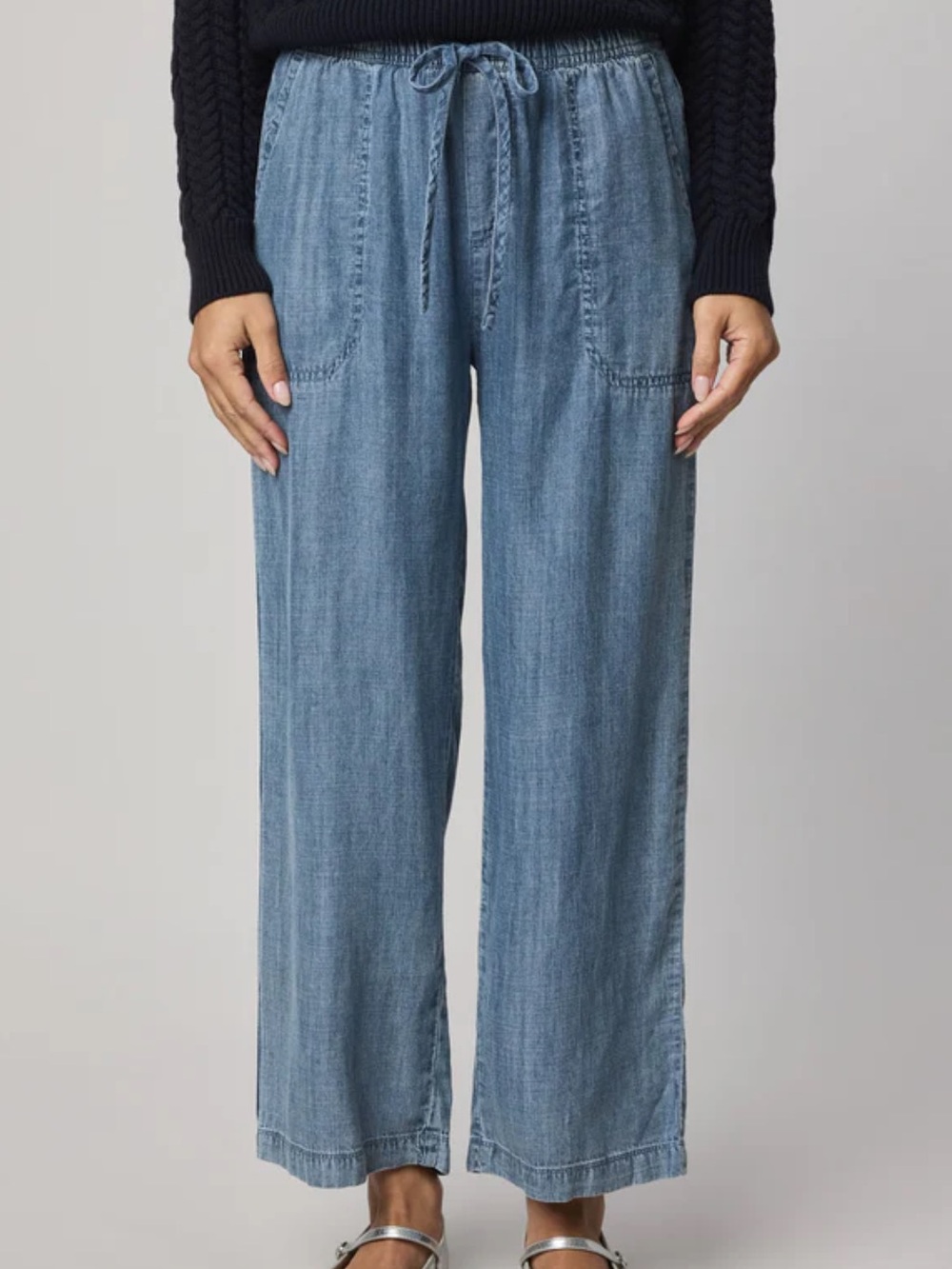 NWT Splendid Angie Indigo Crop Wide Leg Pant small